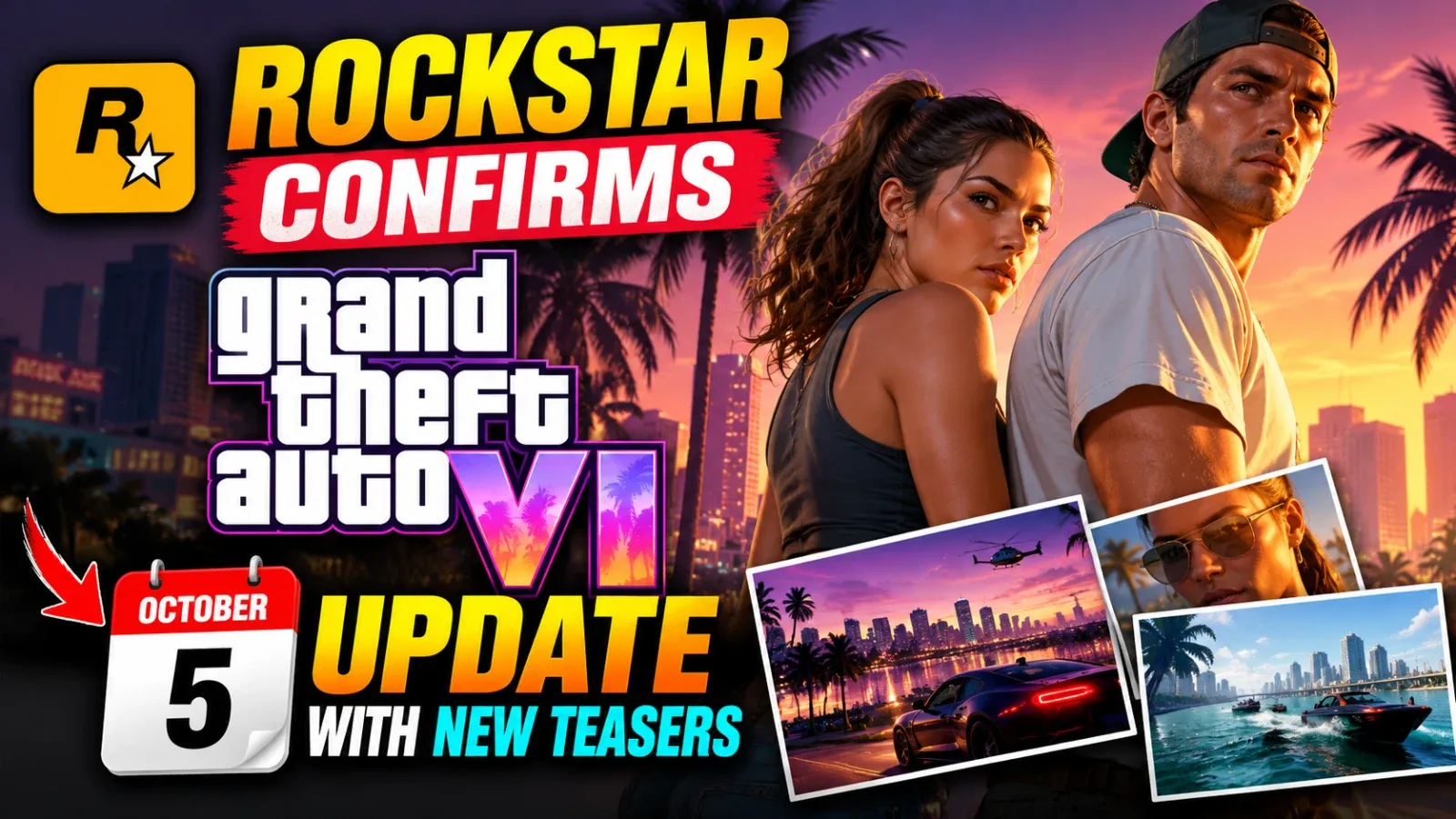 Love Magazine cover showing a Vice City street scene, a blue sports car, and GTA 6 logo